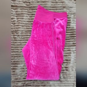 Pink velour pants